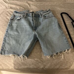 Abercrombie & Fitch Low Rise Light Blue Jean Shorts